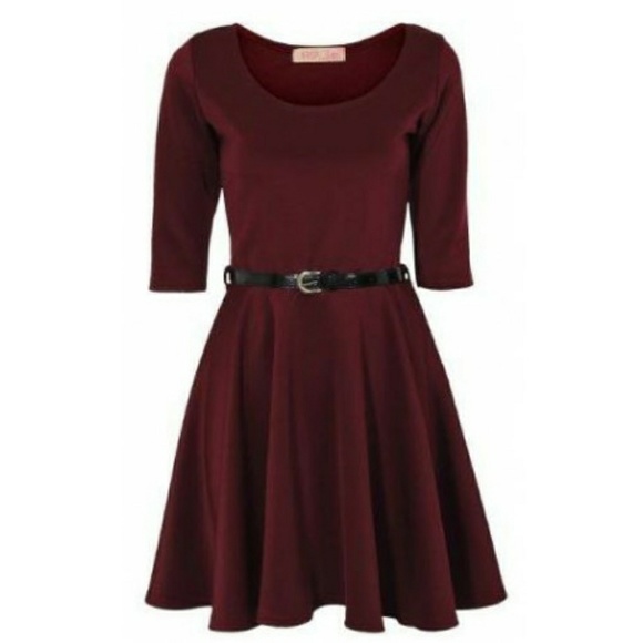 Liquid Dresses & Skirts - Skater Dress With Black Belt